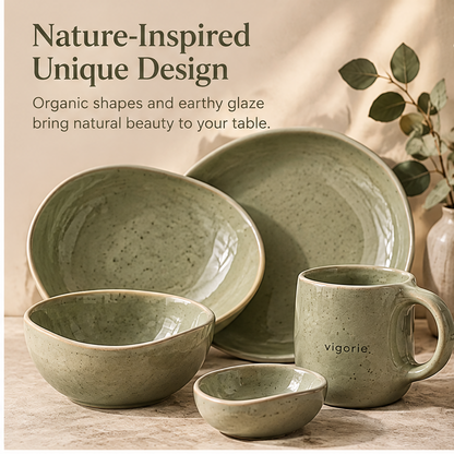 🌈VIGORIE™ Nature-Inspired Stoneware Dinnerware Set