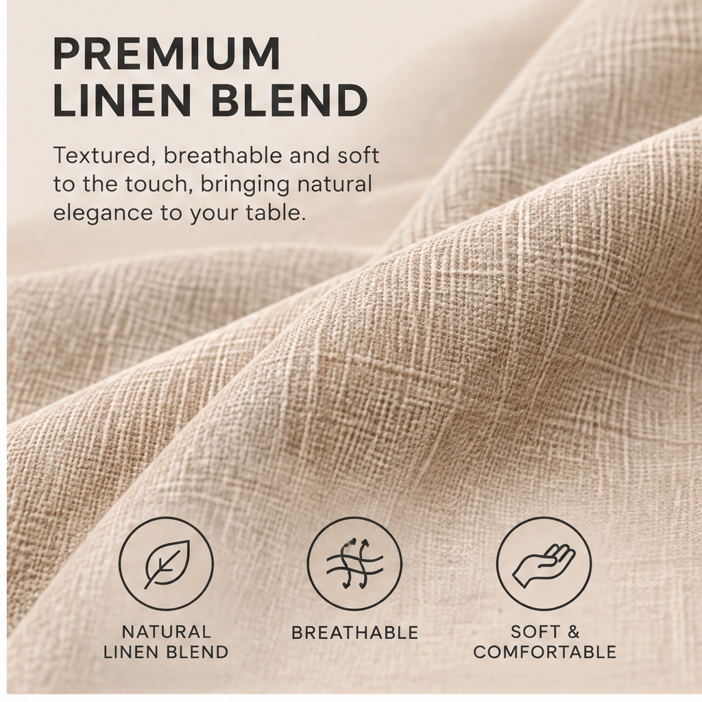 🧪VIGORIE™ Premium Linen Blend Table Runner