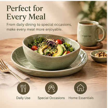 🌈VIGORIE™ Nature-Inspired Stoneware Dinnerware Set