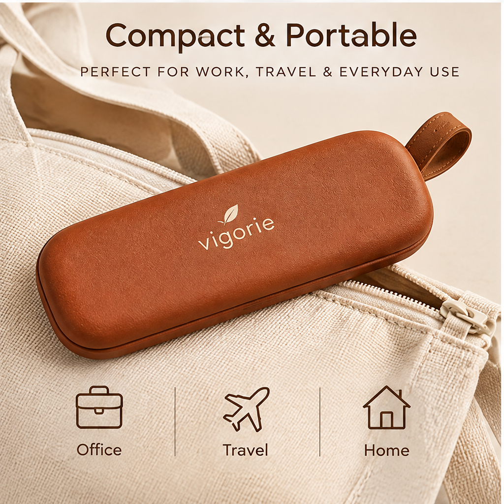 🚀VIGORIE™ Premium Natural Wood Travel Chopsticks Set with Case and Rests