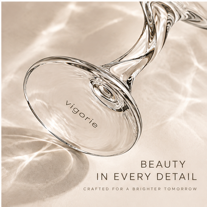 🐰VIGORIE™ Crystal Champagne Coupe Glasses with Twisted Stem