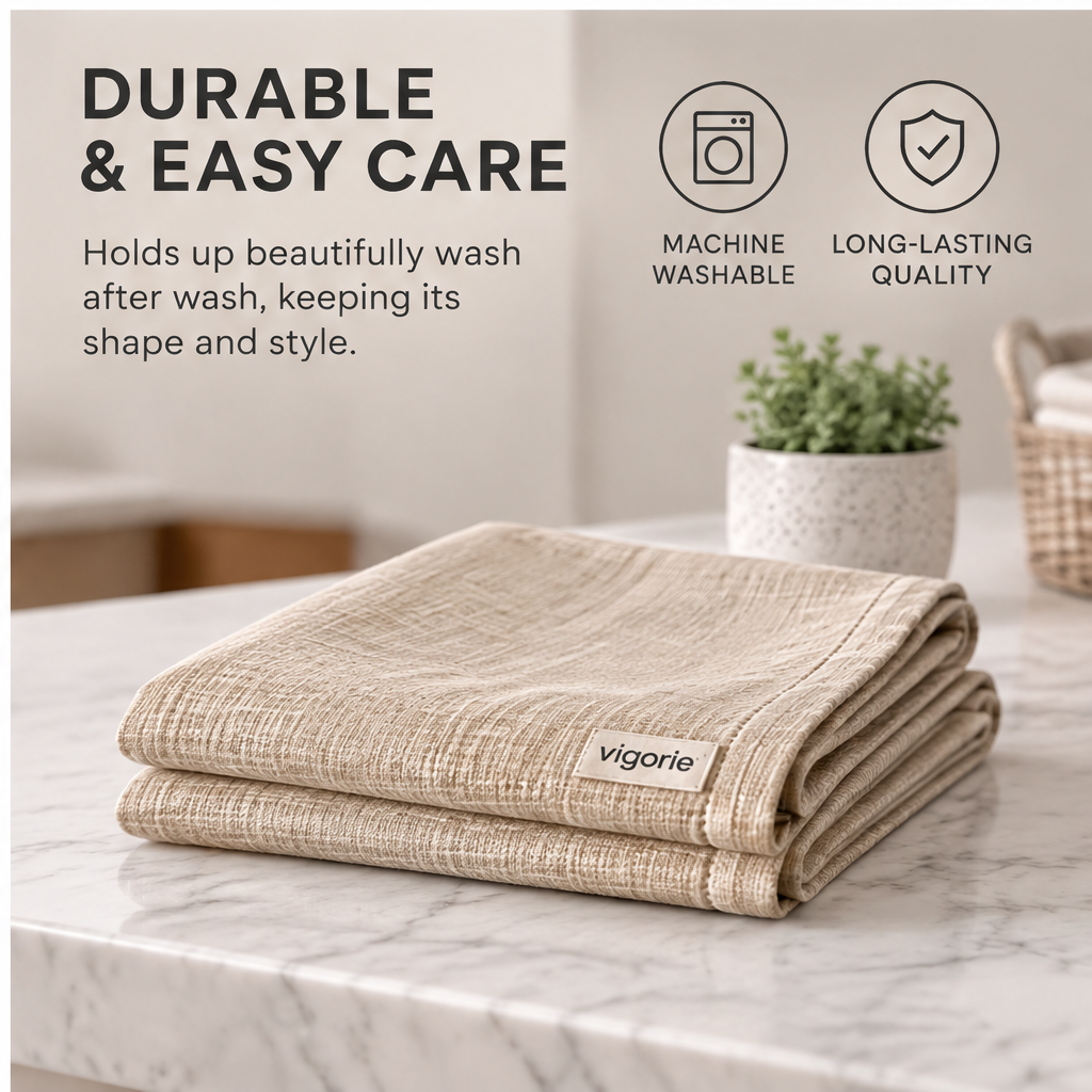 🧪VIGORIE™ Premium Linen Blend Table Runner