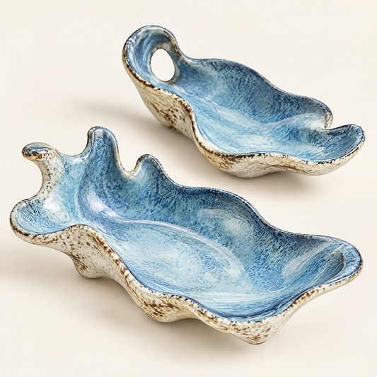 🐰VIGORIE™ Ocean Glaze Sculptural Ceramic Serving Dish