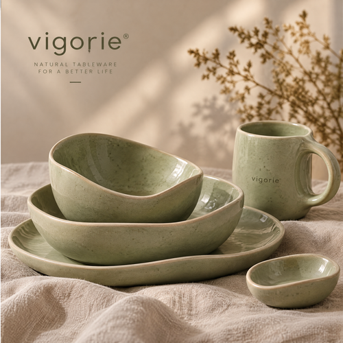 🌈VIGORIE™ Nature-Inspired Stoneware Dinnerware Set