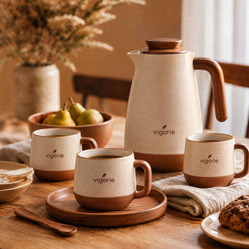 🎹VIGORIE™ Insulated Thermal Carafe with Natural Wood Lid