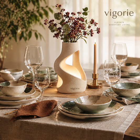 💡VIGORIE™ 2-in-1 Ceramic LED Light Vase & Flower Holder