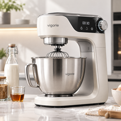 🛡️VIGORIE™ 1000W 5L Stand Mixer with 8-Speed Control
