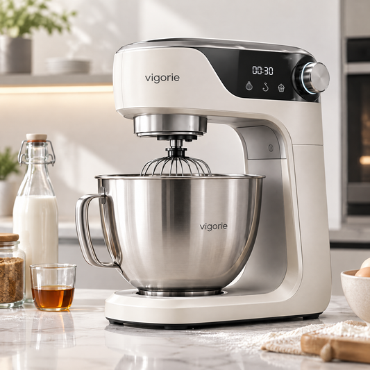 🛡️VIGORIE™ 1000W 5L Stand Mixer with 8-Speed Control